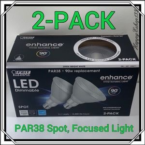 Feit Electric Dimmable LED PAR38 Spot Bulbs,2-Pack